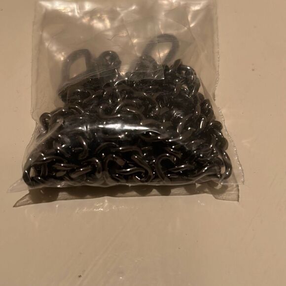 Unbranded 50" Attachable Long Wallet Crossbody Chain Gunmetal Silver Link New - Picture 6 of 6